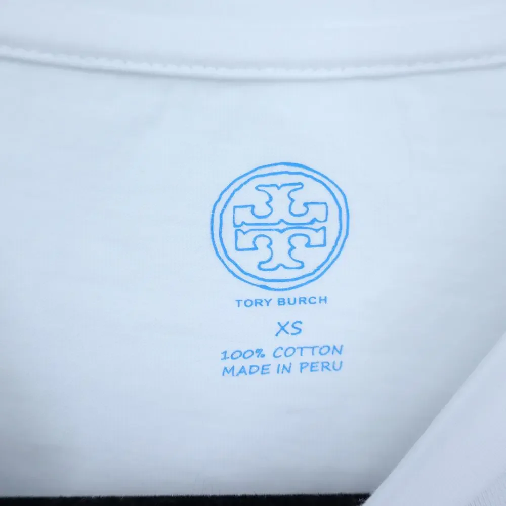 Tory Burch Vote Tee White Graphic Short Sleeve Casual Women's XS